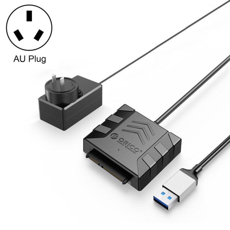 

ORICO UTS1 USB 3.0 2.5-inch SATA HDD Adapter with 12V 2A Power Adapter, Cable Length:0.5m(AU Plug)