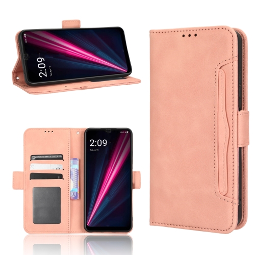 

For T-Mobile Revvl 6 5G Skin Feel Calf Texture Card Slots Leather Phone Case(Pink)