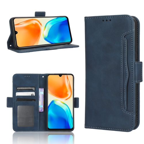 

For vivo V25 5G / X80 Lite Skin Feel Calf Texture Card Slots Leather Phone Case(Blue)