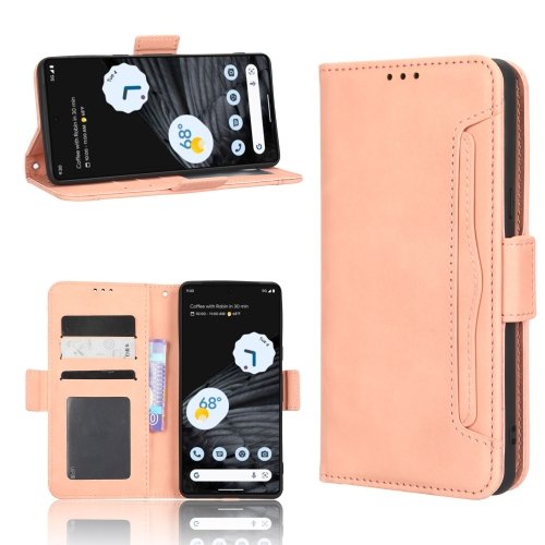 

For Google Pixel 7 Pro 5G Skin Feel Calf Texture Card Slots Leather Phone Case(Pink)