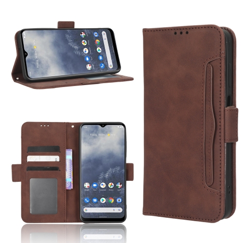 

For Nokia G60 5G Skin Feel Calf Texture Card Slots Leather Phone Case(Brown)