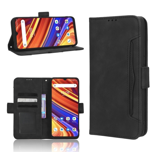

For UMIDIGI Power 7 Max Skin Feel Calf Texture Card Slots Leather Phone Case(Black)