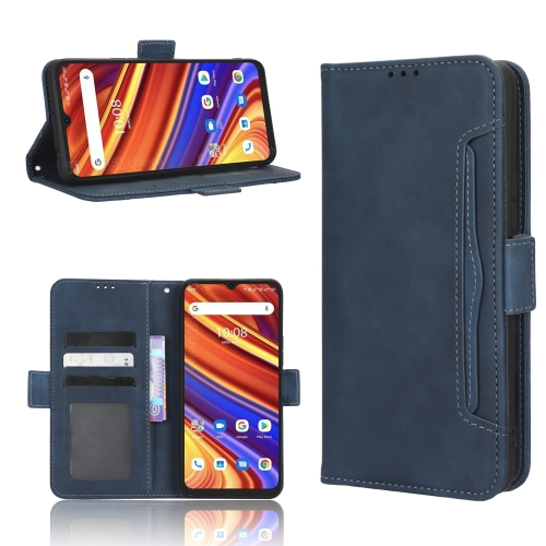 

For UMIDIGI Power 7 / Power 7S Skin Feel Calf Texture Card Slots Leather Phone Case(Blue)