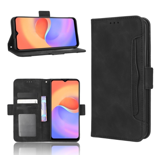 

For ZTE Blade A52 Lite Skin Feel Calf Texture Card Slots Leather Phone Case(Black)