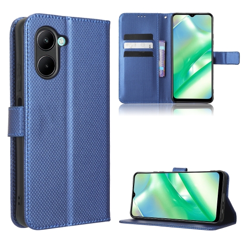 

For Realme C33 4G Diamond Texture Leather Phone Case(Blue)