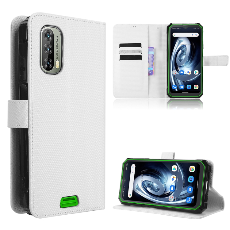 

For Blackview BV7100 Diamond Texture Leather Phone Case(White)