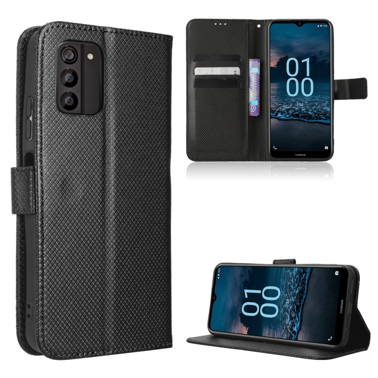 

For Nokia G100 Diamond Texture Leather Phone Case(Black)