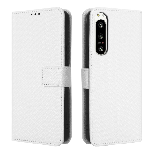 

For Sony Xperia 5 IV Diamond Texture Leather Phone Case(White)