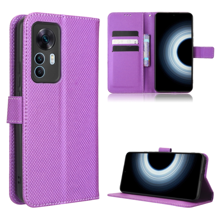 

For Xiaomi 12T / Redmi K50 Ultra Diamond Texture Leather Phone Case(Purple)