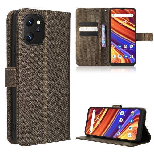 

For UMIDIGI F3 5G / 4G / F3S / F3 SE Diamond Texture Leather Phone Case(Brown)