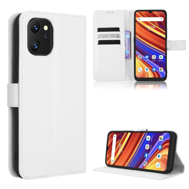 

For UMIDIGI Power 7 / Power 7S Diamond Texture Leather Phone Case(White)