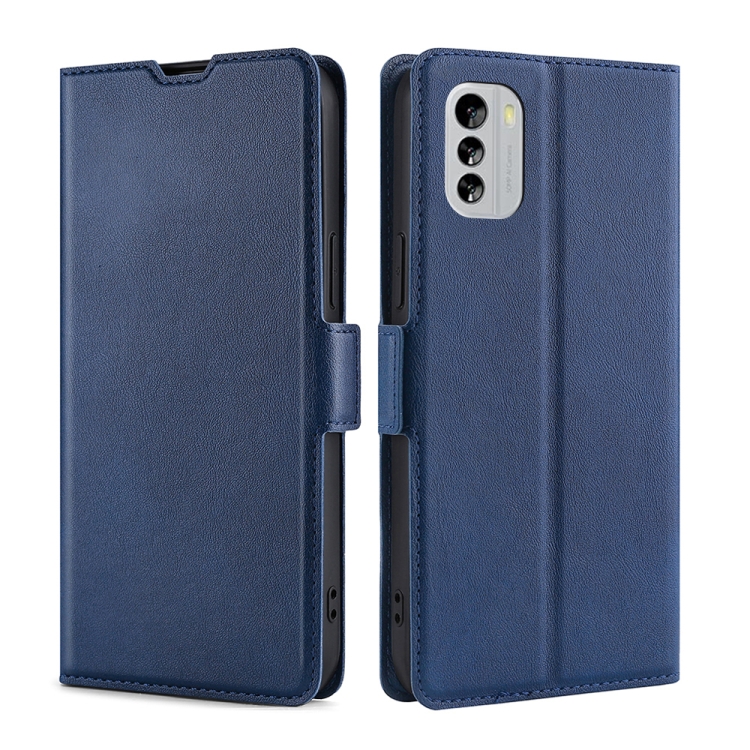 

For Nokia G60 5G Ultra-thin Voltage Side Buckle Horizontal Flip Leather Phone Case(Blue)