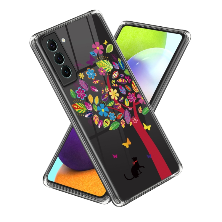 

For Samsung Galaxy S23+ 5G Colored Drawing Clear TPU Phone Protective Case(Colorful Tree)