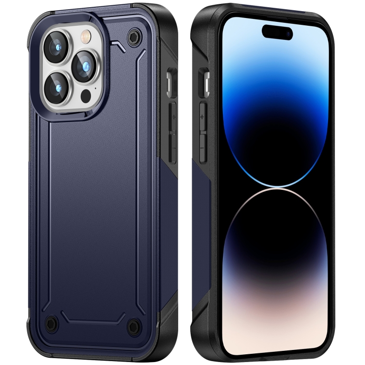 

For iPhone 14 Pro Max 2 in 1 Soft TPU Hard PC Phone Case(Blue)