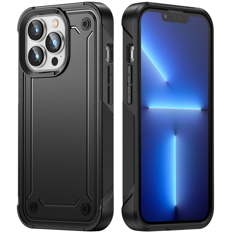 

For iPhone 13 Pro 2 in 1 Soft TPU Hard PC Phone Case(Black)