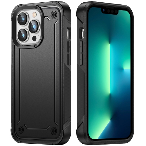 

For iPhone 13 Pro Max 2 in 1 Soft TPU Hard PC Phone Case(Black)