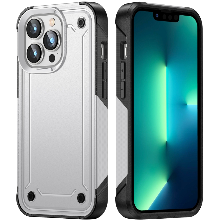 

For iPhone 12 Pro Max 2 in 1 Soft TPU Hard PC Phone Case(White)