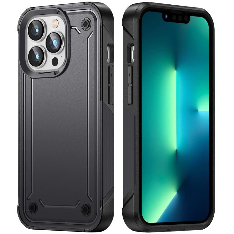 

For iPhone 12 Pro Max 2 in 1 Soft TPU Hard PC Phone Case(Grey)