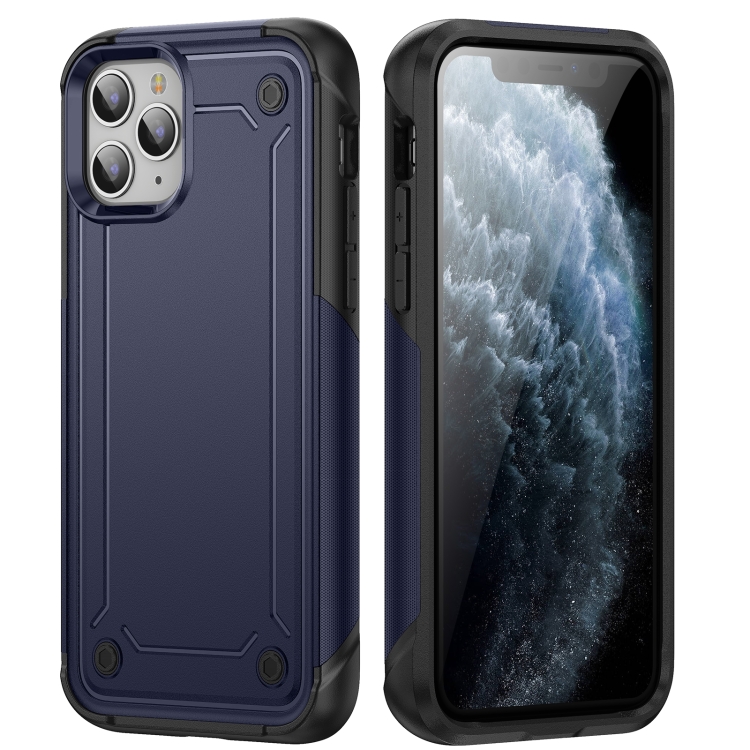 

For iPhone 11 Pro Max 2 in 1 Soft TPU Hard PC Phone Case(Blue)