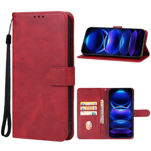 For Xiaomi Redmi Note 12 Leather Phone Case(Red)