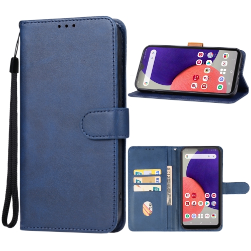 

For Samsung Galaxy A22e Leather Phone Case(Blue)