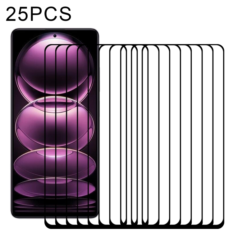 

For Xiaomi Redmi Note 12 Pro / 12 Pro+ / 12 Explorer 25pcs Full Glue Full Screen Tempered Glass Film