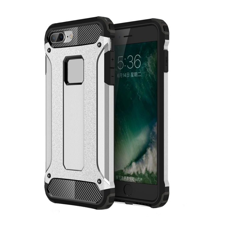 

For iPhone 8 Plus Magic Armor TPU + PC Combination Phone Case(Silver)