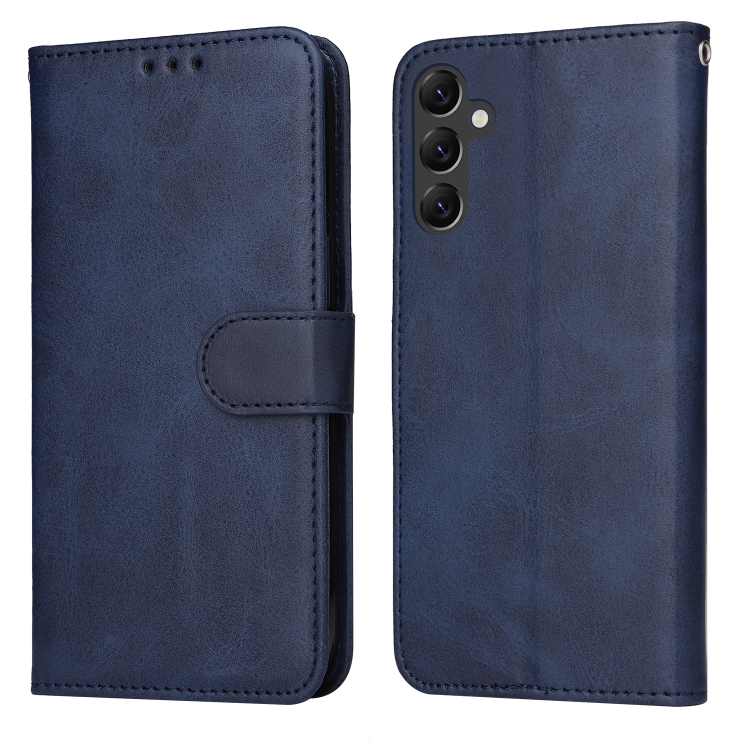 

For Samsung Galaxy A14 5G Classic Calf Texture Flip Leather Phone Case(Blue)