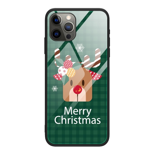 For iPhone 14 Pro Christmas Glass Phone Case