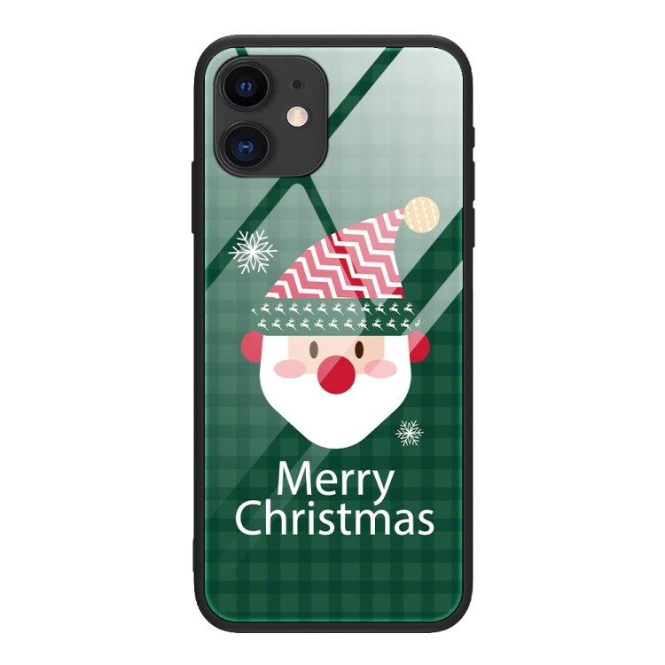 

For iPhone 11 Christmas Glass Phone Case(Santa Claus)