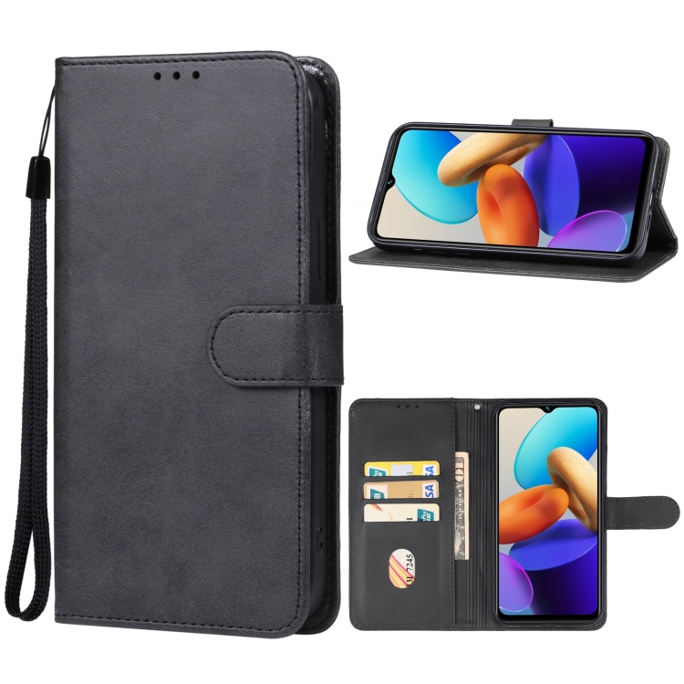 

For vivo Y35 4G 2022 Leather Phone Case(Black)