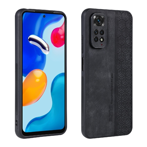 

For Xiaomi Redmi Note 11S/Note 11 Global AZNS 3D Embossed Skin Feel Phone Case(Black)