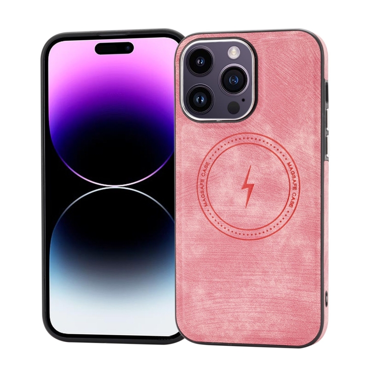 

For iPhone 11 Magsafe Leather Phone Case(Pink)