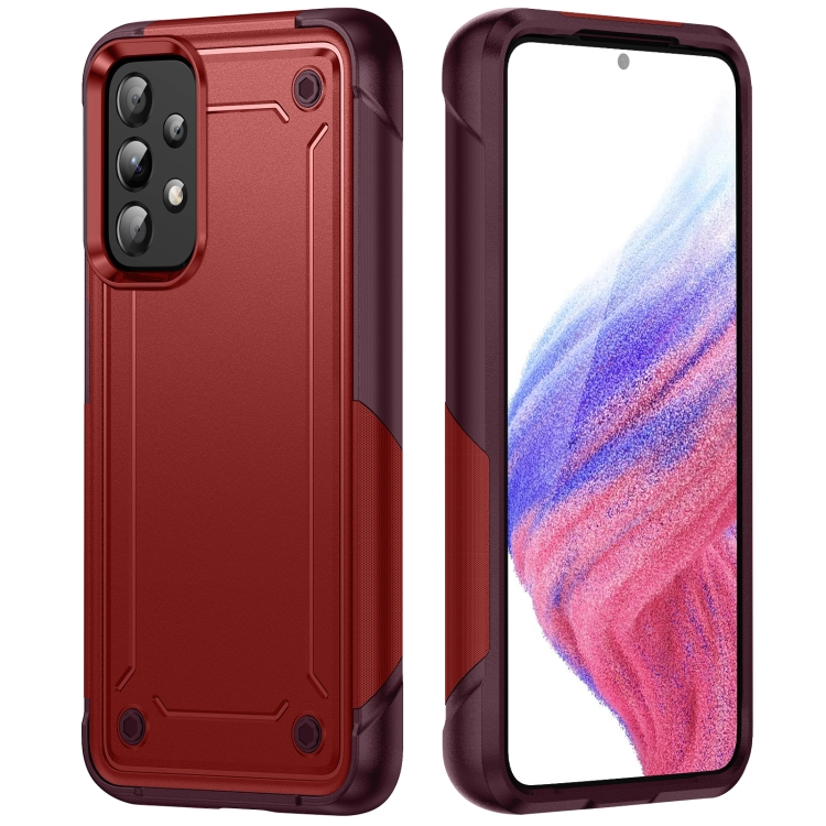 

For Samsung Galaxy A33 5G 2 in 1 Soft TPU Hard PC Phone Case(Red Rose Red)