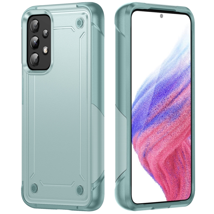 

For Samsung Galaxy A33 5G 2 in 1 Soft TPU Hard PC Phone Case(Light Green)