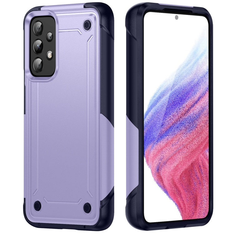 

For Samsung Galaxy A33 5G 2 in 1 Soft TPU Hard PC Phone Case(Purple Royal Blue)