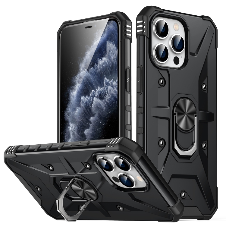 

For iPhone 12 Pro Ring Holder Phone Case(Black)