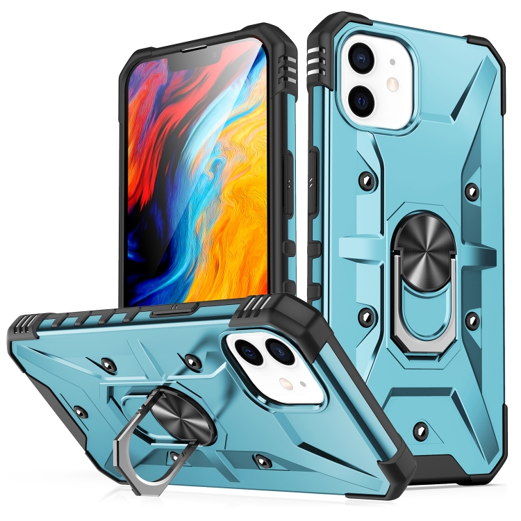 

For iPhone 11 Ring Holder Phone Case(Light Blue)
