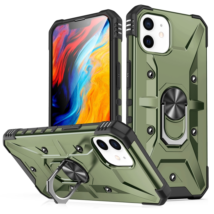 

For iPhone 11 Ring Holder Phone Case(Army Green)