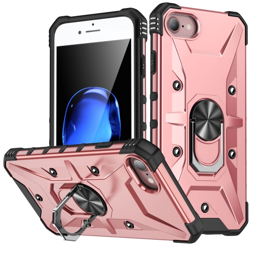 

For iPhone SE 2022 / SE 2020 / 7 / 8 Ring Holder Phone Case(Rose Gold)