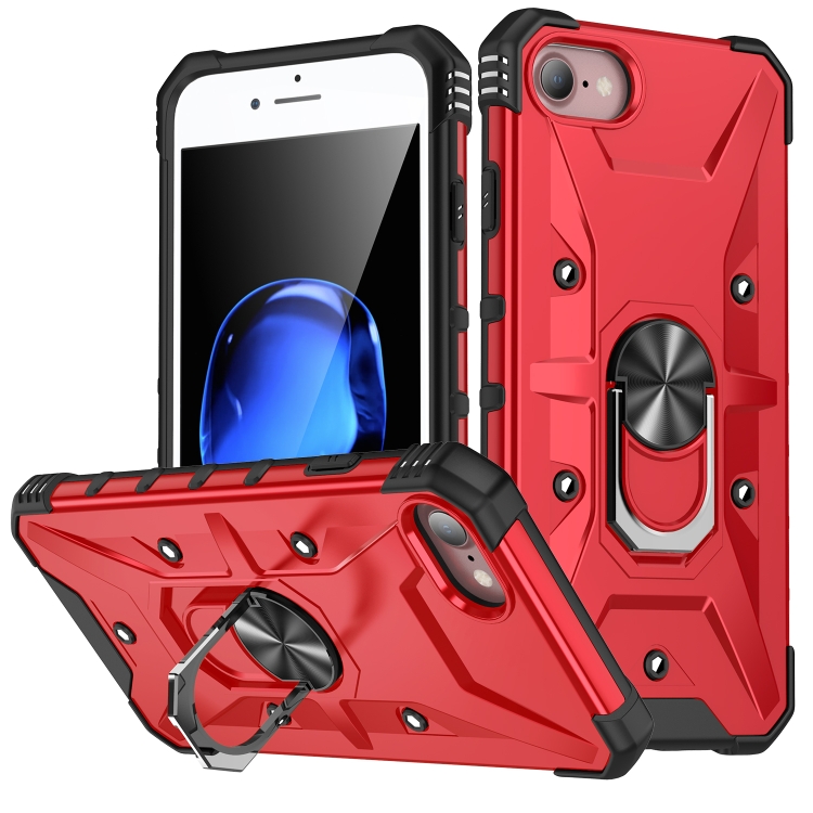 

For iPhone SE 2022 / SE 2020 / 7 / 8 Ring Holder Phone Case(Red)