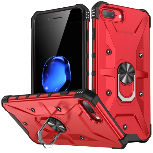 

For iPhone 7 Plus / 8 Plus Ring Holder Phone Case(Red)