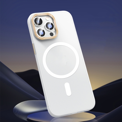 

For iPhone 14 Pro Magsafe Magnetic Crystal Frosted Series Phone Case(Translucent White)