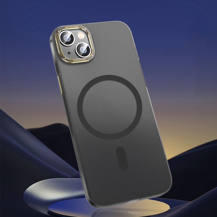 

For iPhone 13 Magsafe Magnetic Crystal Frosted Series Phone Case(Translucent Black)