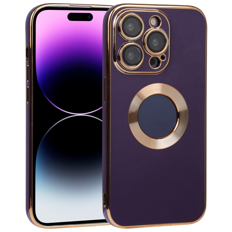 

For iPhone 14 Pro Max Electroplated TPU Phone Case(Deep Purple)