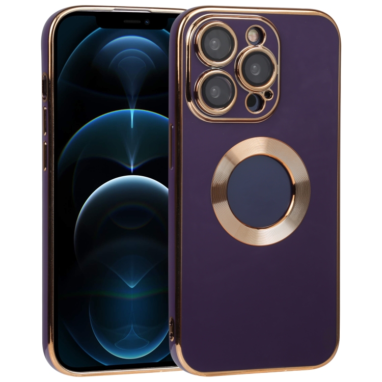 

For iPhone 12 Pro Max Electroplated TPU Phone Case(Deep Purple)