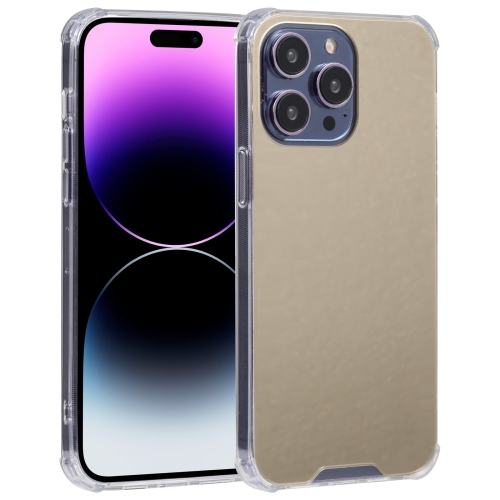 

For iPhone 14 Pro Max Electroplated Mirror Acrylic Four Drop TPU Phone Case(Gold)