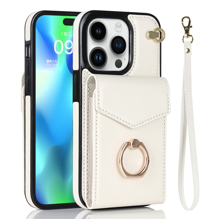 

For iPhone 13 mini Anti-theft RFID Card Slot Phone Case(Beige)