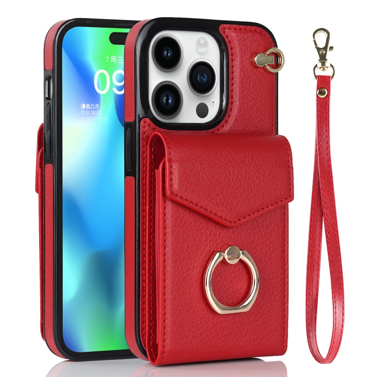 

For iPhone 12 Pro Anti-theft RFID Card Slot Phone Case(Red)