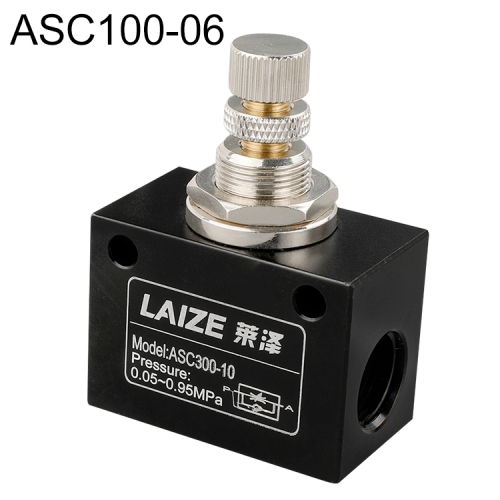 

LAIZE Pneumatic Speed Regulating One-way Throttle Valve, Specification:ASC100-06 DN06mm